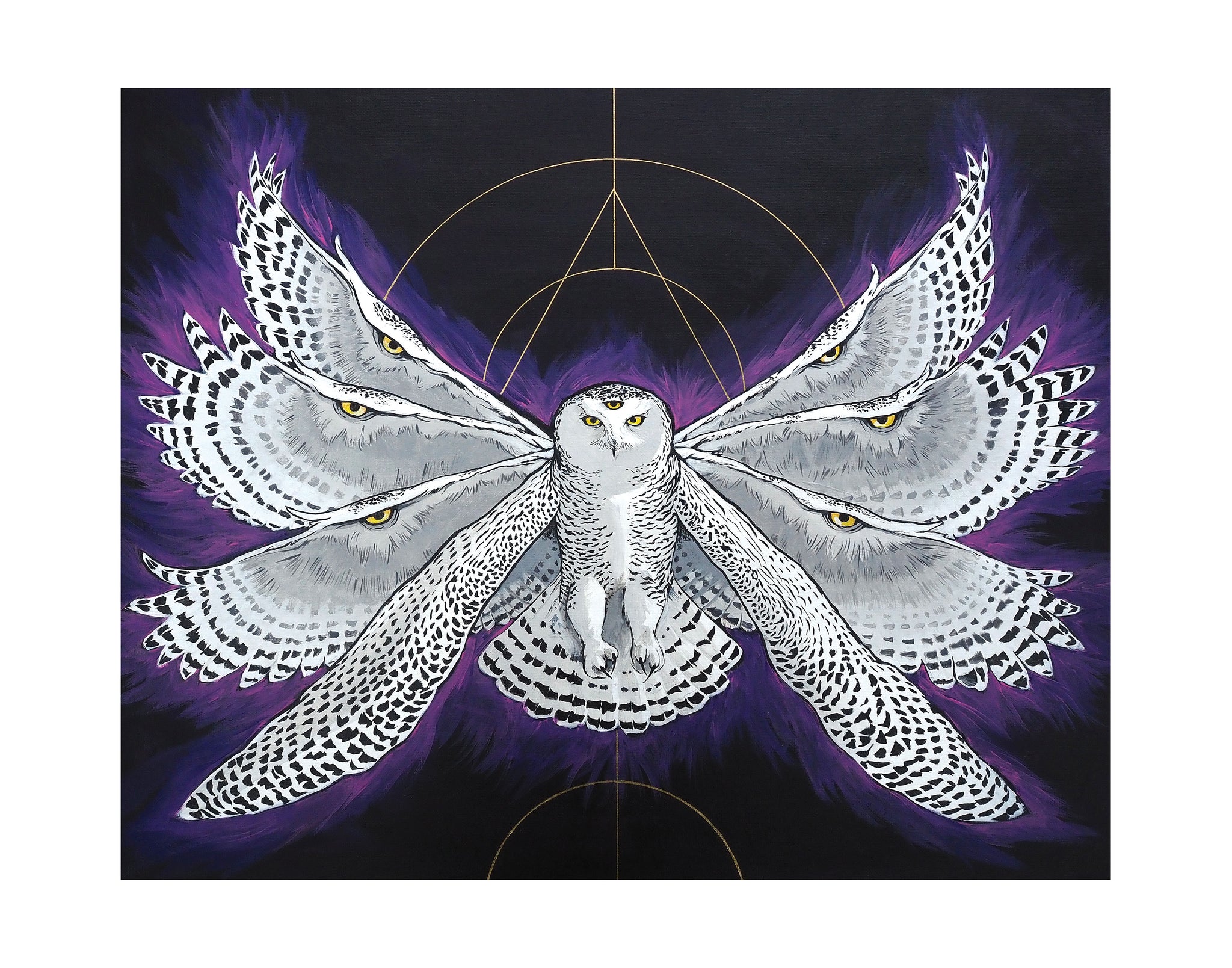 Ain-Soph / Seraphic Snowy Owl Print by Karl Cossio